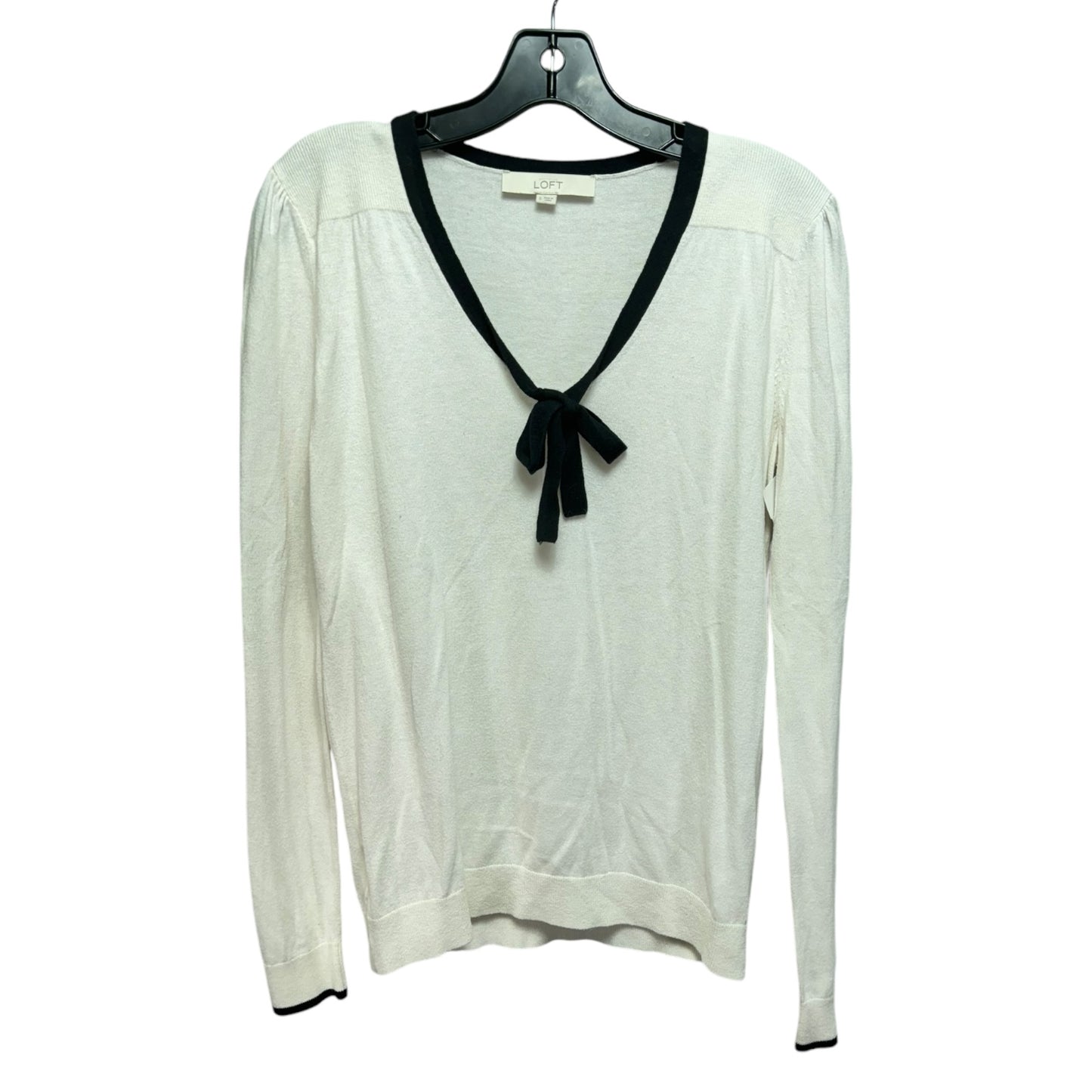 Sweater By Loft In Cream, Size: S