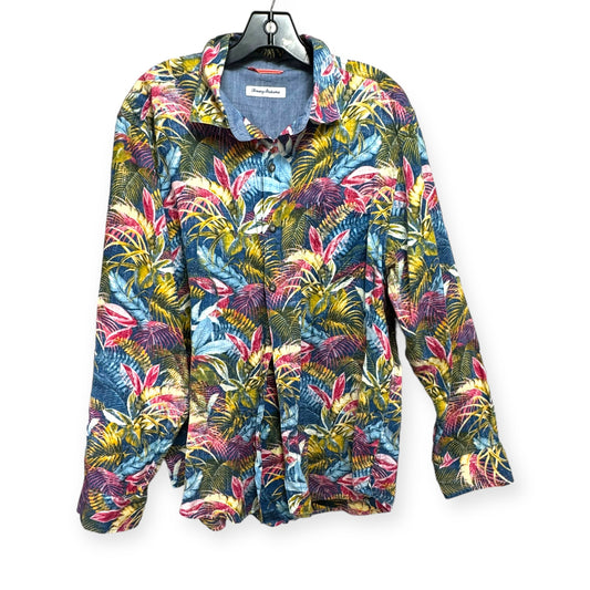 Top Long Sleeve By Tommy Bahama In Tropical Print, Size: L