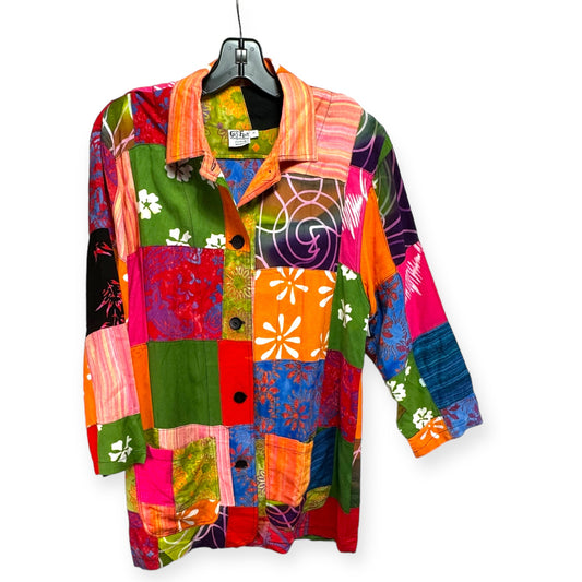 Top Long Sleeve By Go Fish In Multi-colored, Size: M