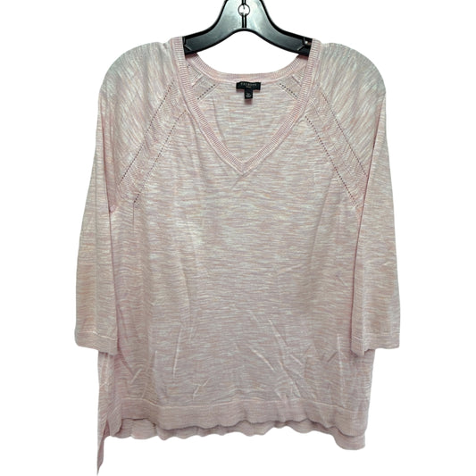 Top Long Sleeve By Talbots In Pink, Size: Petite L