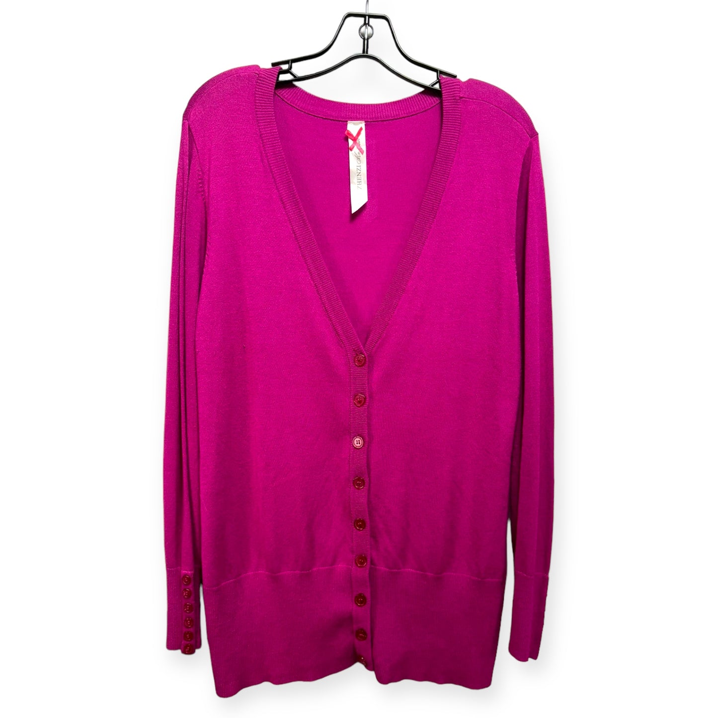 Sweater Cardigan By Zhenzi In Pink, Size: S