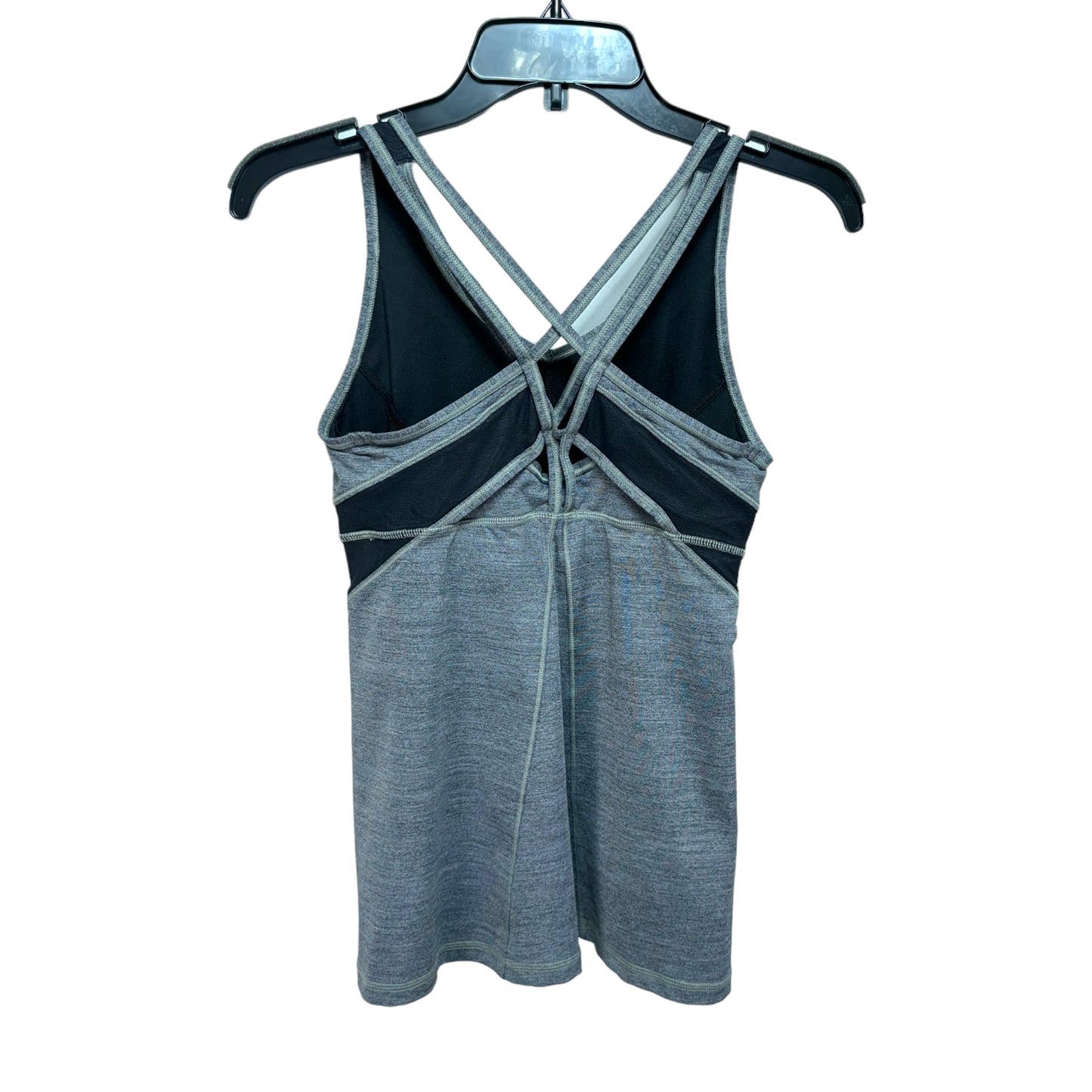 Athletic Tank Top By Lululemon In Black & Grey, Size: 8