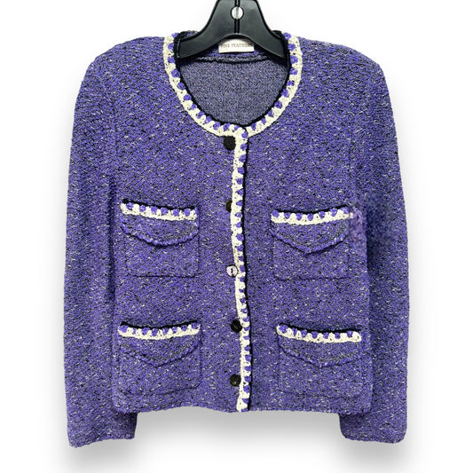 Sweater Cardigan By Cmc In Purple, Size: 6