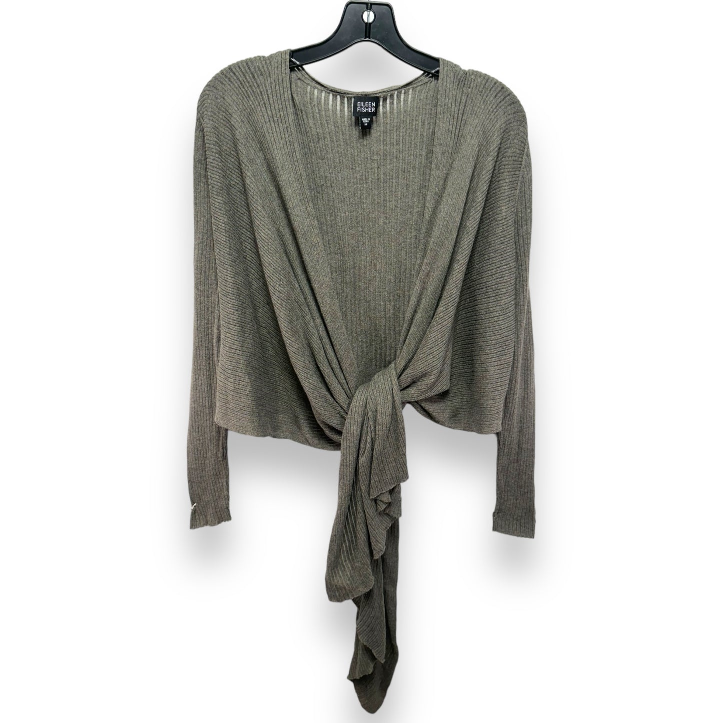 Sweater Cardigan By Eileen Fisher In Taupe, Size: M