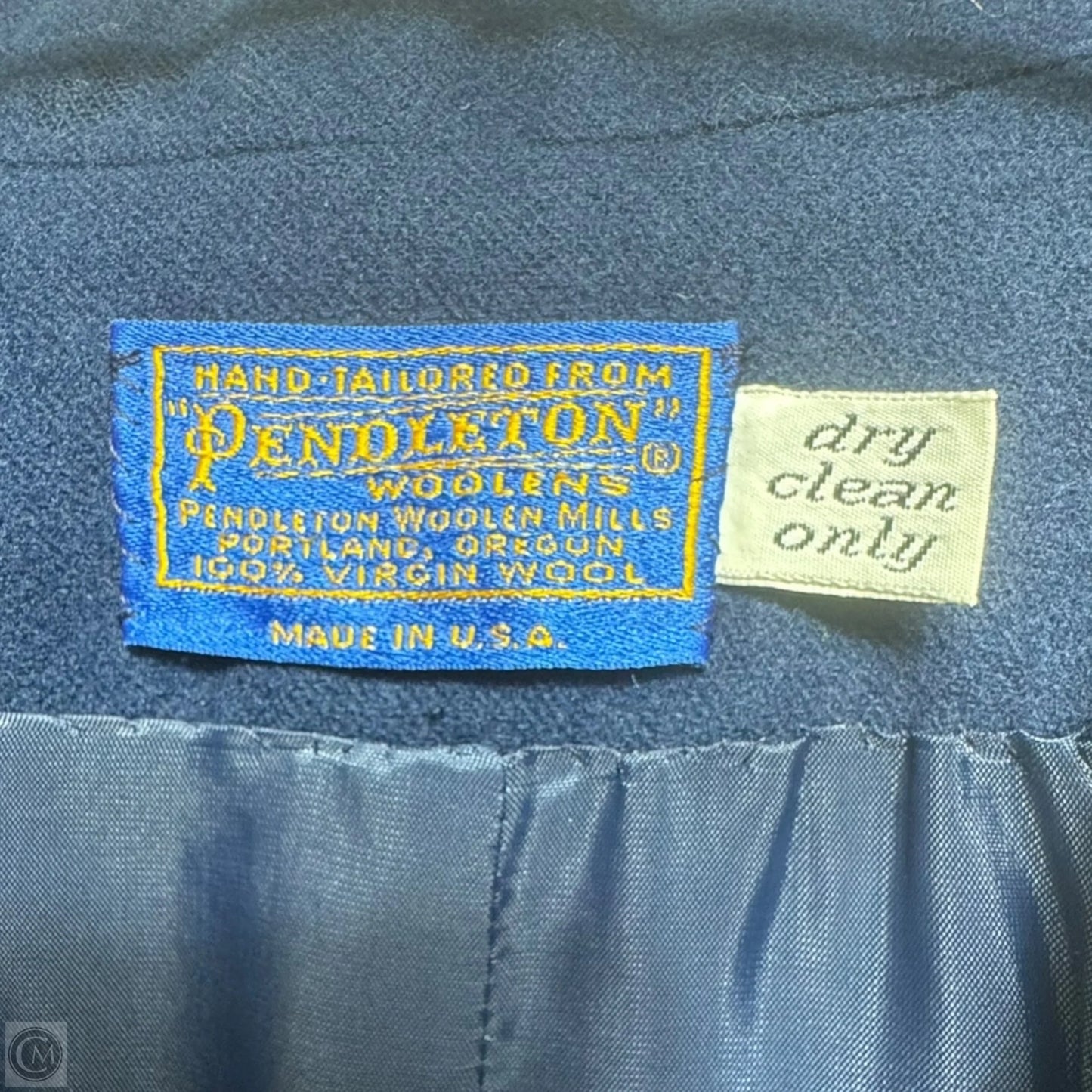 Wool Blazer By Pendleton In Blue, Size: S