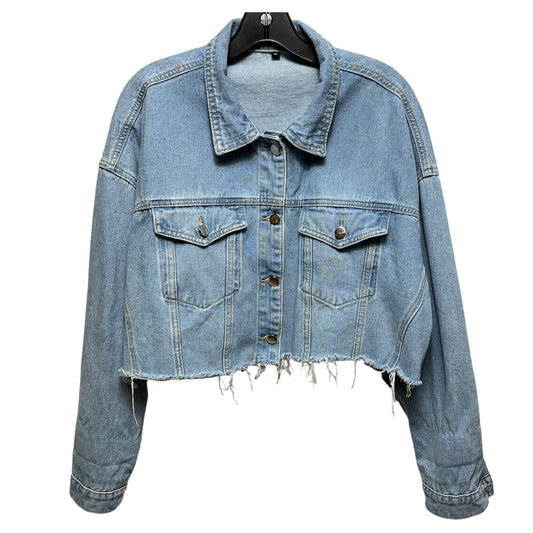 Jacket Denim By Unbranded In Blue Denim, Size: Xl