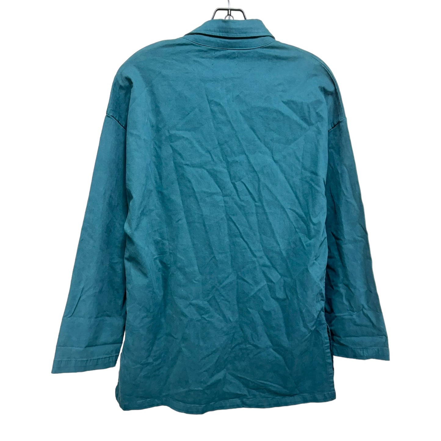 Jacket Shirt By Mien In Teal, Size: M