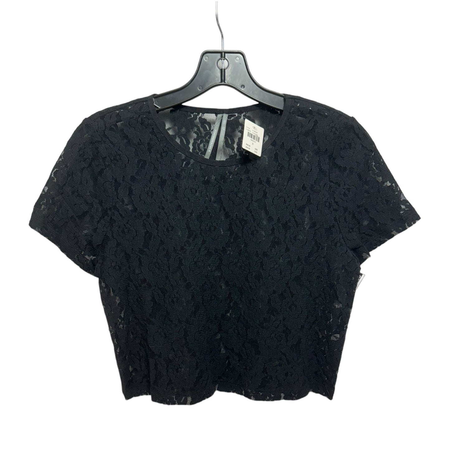 Lace Baby Tee By Anthropologie In Black, Size: M