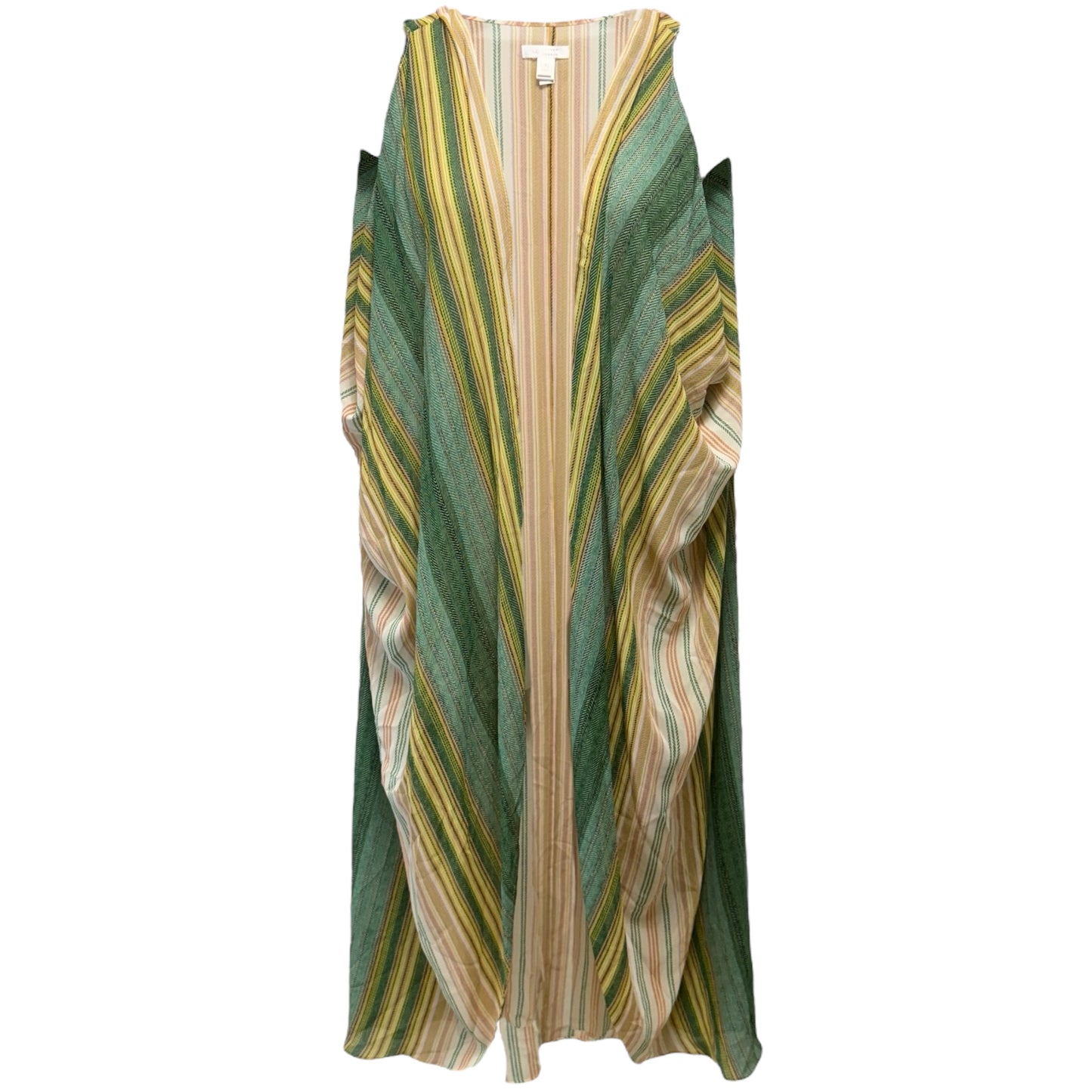 Baja Bazaar Long Sleeveless Vest By Lauren Conrad In Striped Pattern, Size: L/XL