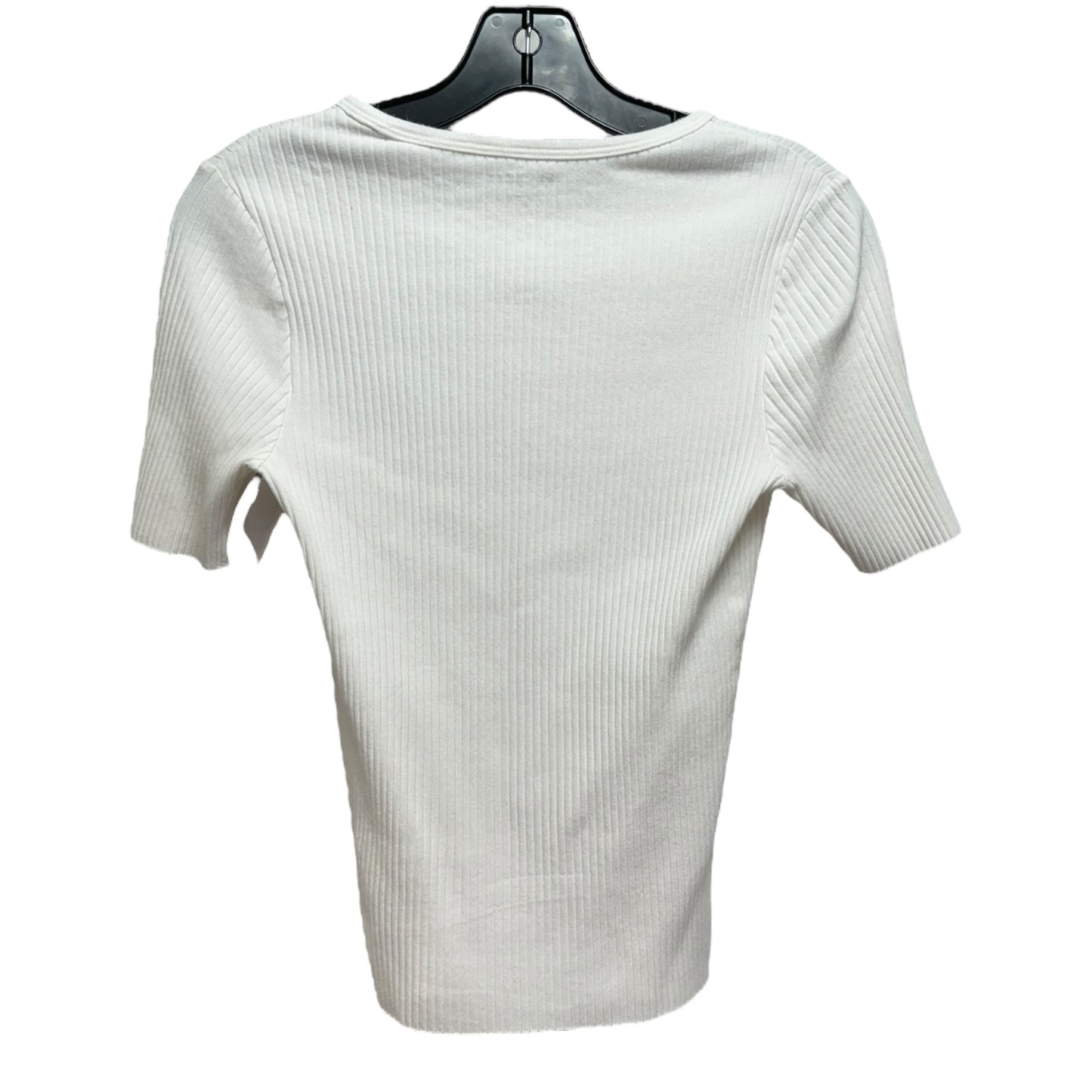 Top Short Sleeve Designer By Adriano Goldschmied In White, Size: M