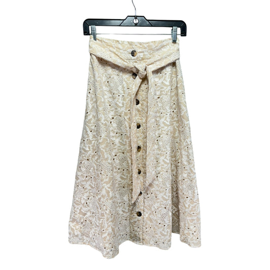 Embroidered Skirt Maxi By Antonio Melani In Cream & White, Size: 2