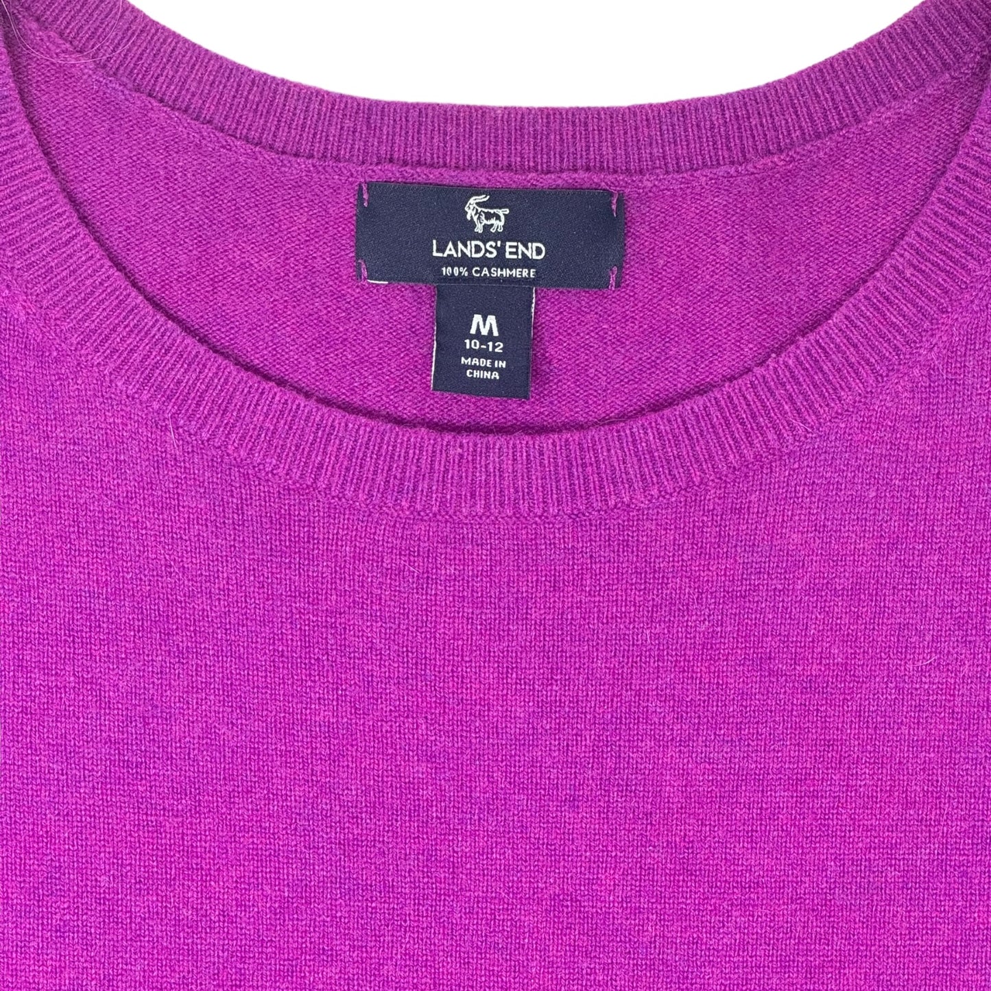 Cashmere Short Sleeve Sweater 
By Lands End In Purple, Size: M