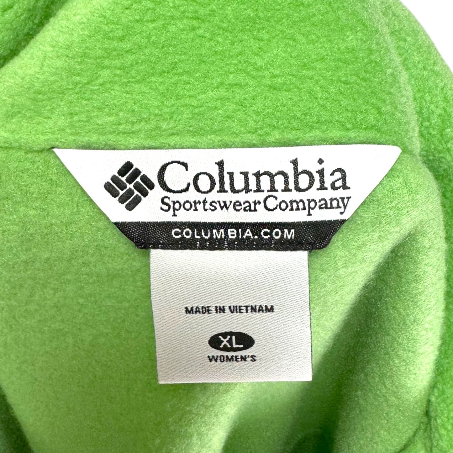 Full Zip Fleece Jacket By Columbia In Green, Size: XL