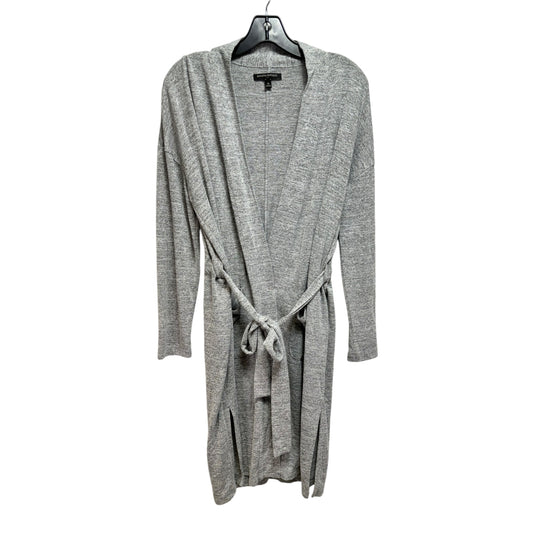 Belted Knit Cardigan By Banana Republic In Grey, Size: M