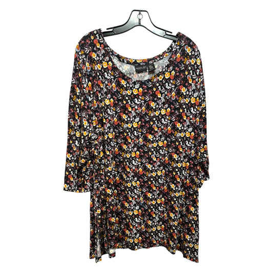 Top 3/4 Sleeve By Rachel Zoe In Floral Print, Size: 3x