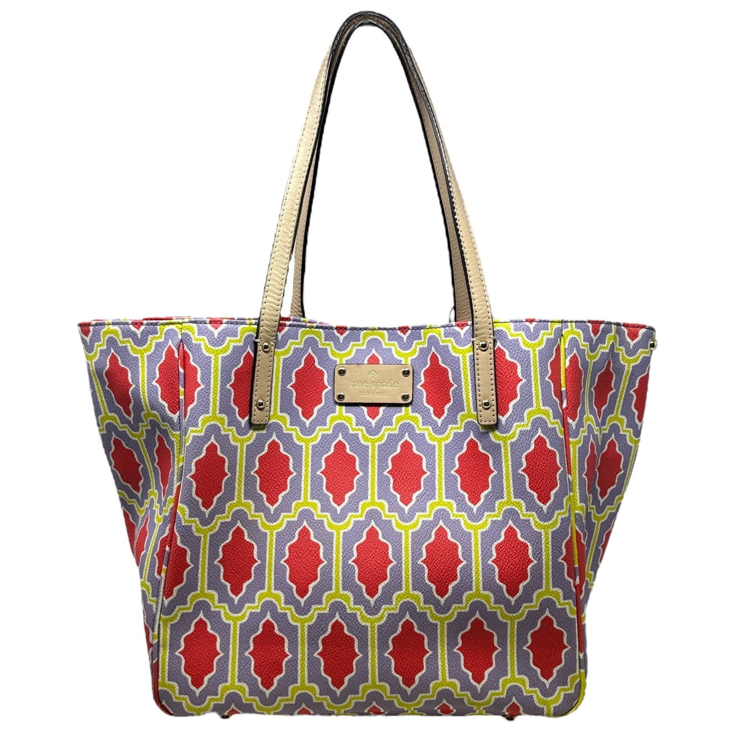 Cabana Tile Michelle Shopper Designer By Kate Spade In Maraschino, Size: Medium