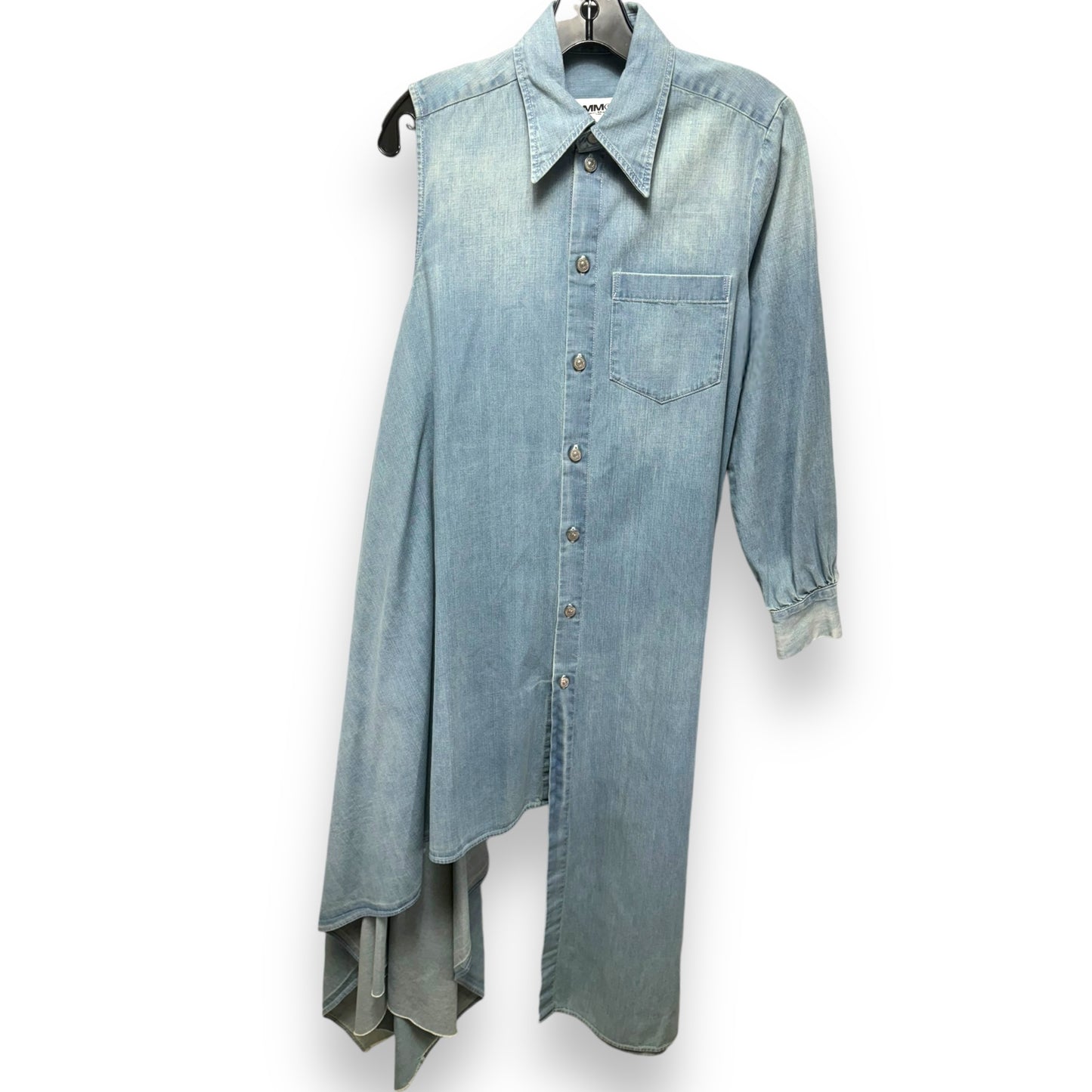 Dress Casual Midi By Maison Margiela In Blue Denim, Size: 6