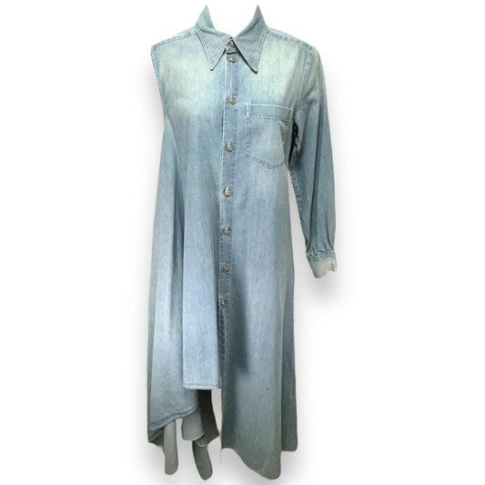 Dress Casual Midi By Maison Margiela In Blue Denim, Size: 6