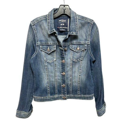 Jacket Denim By Silver In Blue Denim, Size: M