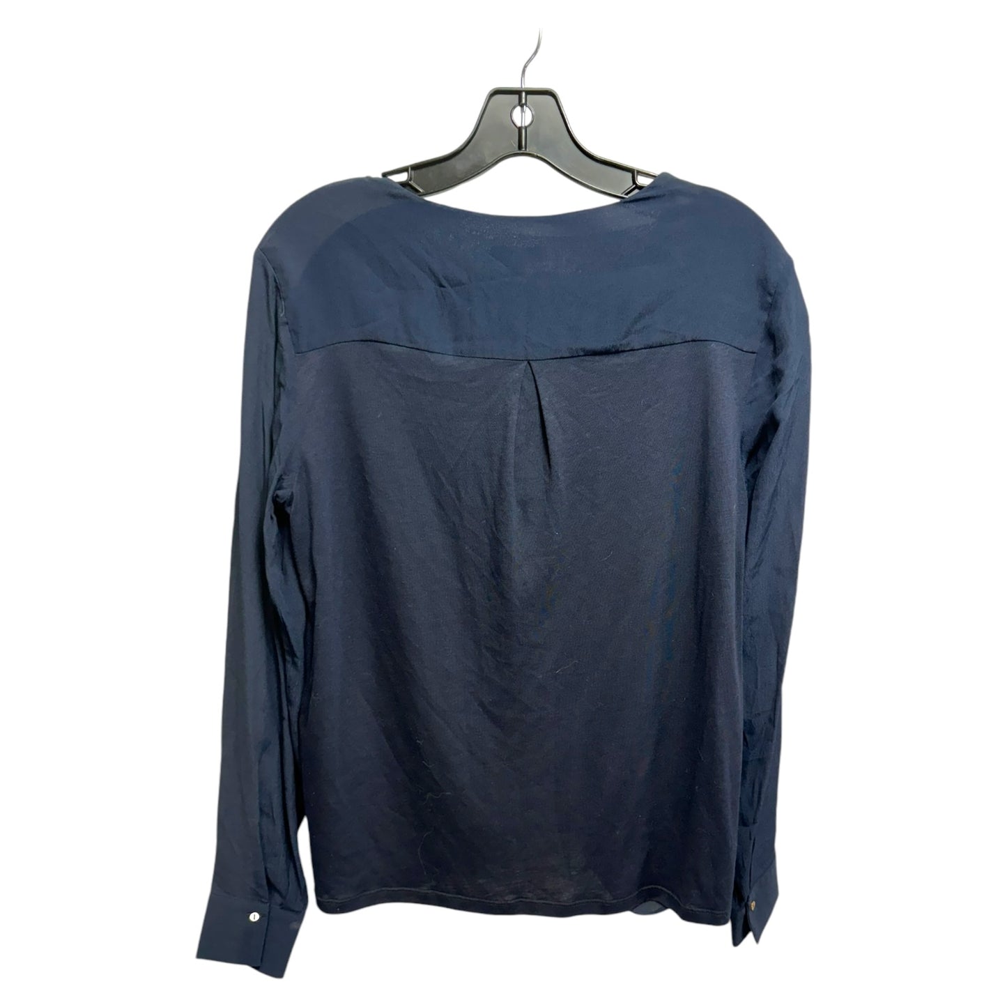 Top Long Sleeve By Massimo Dutti In Navy, Size: M