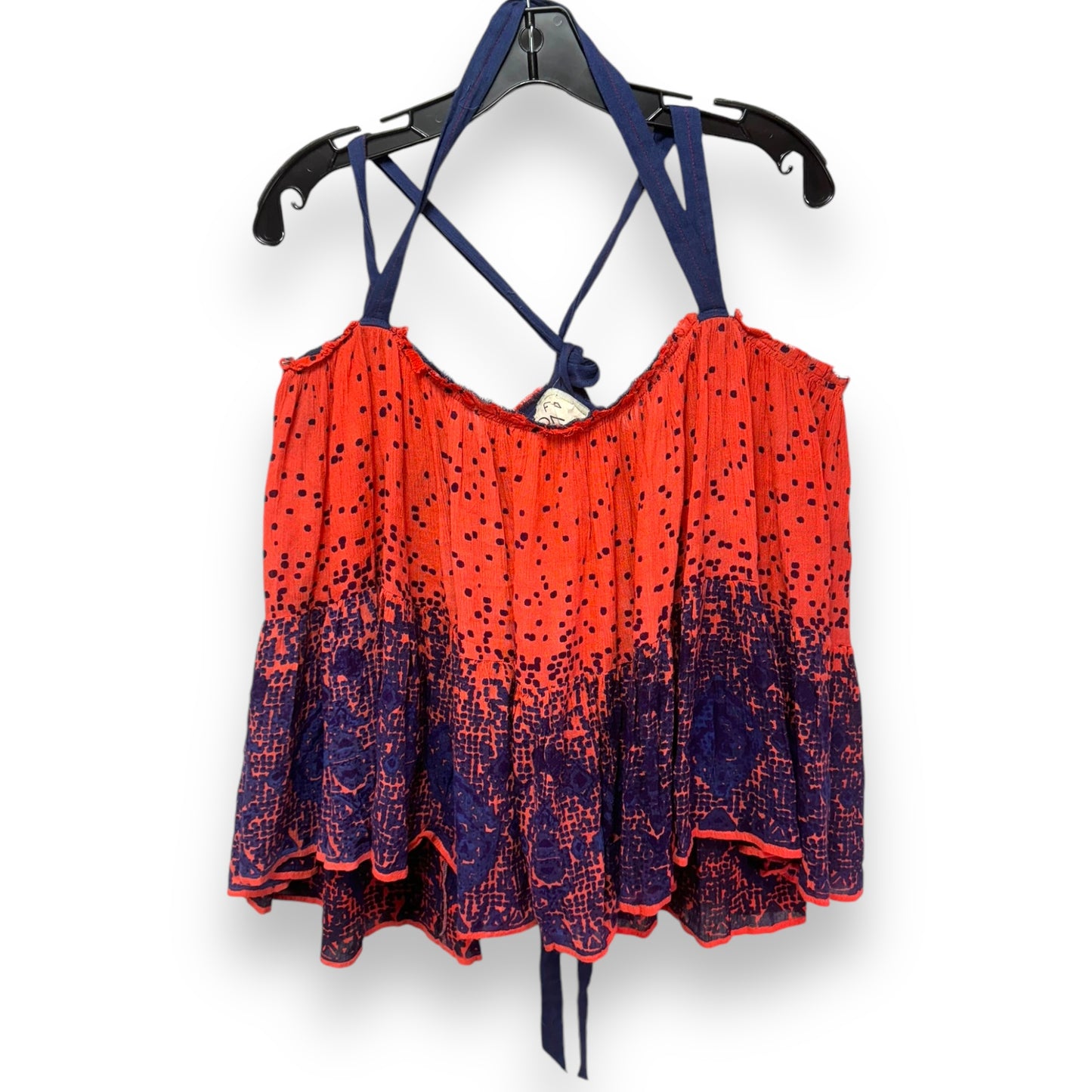 Top Sleeveless By Free People In Blue & Orange, Size: S