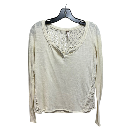 Top Long Sleeve By Free People In Cream, Size: S