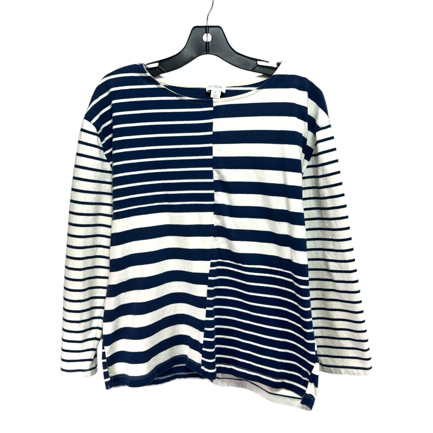 Top Long Sleeve By J. Crew In Striped Pattern, Size: L