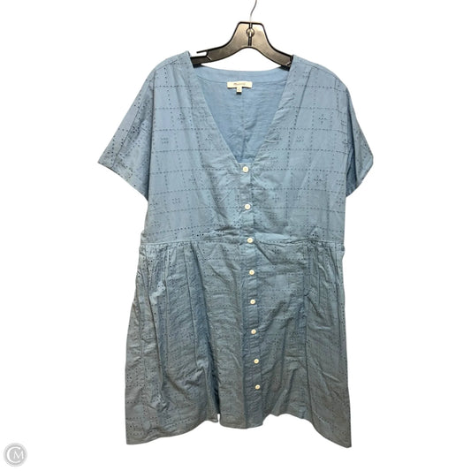 Eyelet Dress Casual Short By Madewell In Blue, Size: Xl