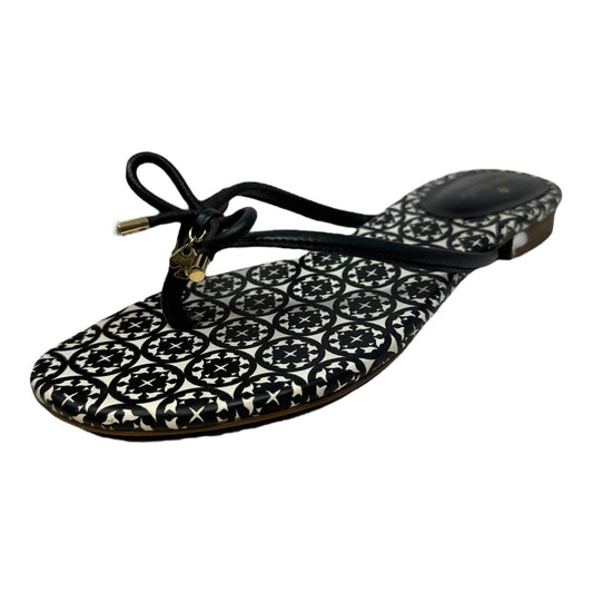 Sandals Designer By Kate Spade In Black & White, Size: 8.5