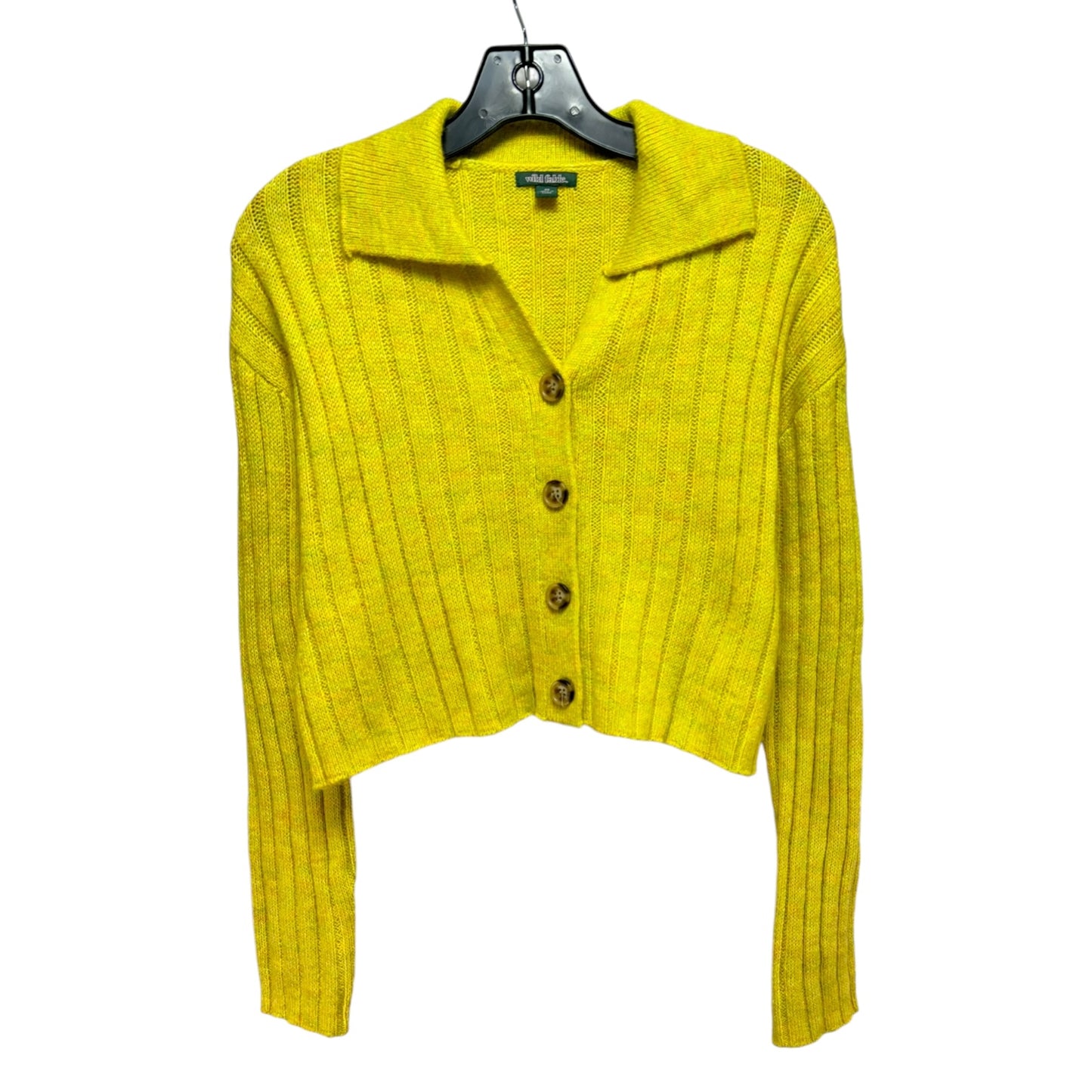 Sweater Cardigan By Wild Fable In Yellow, Size: Xs