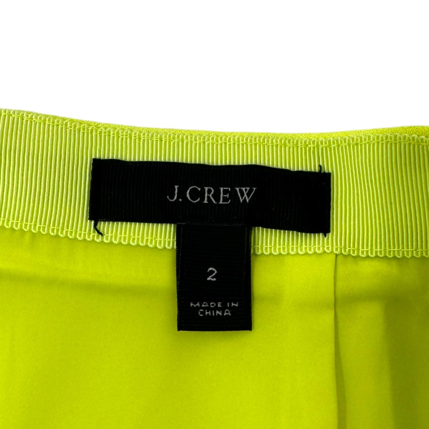 Skirt Mini & Short By J. Crew In Chartreuse, Size: 2