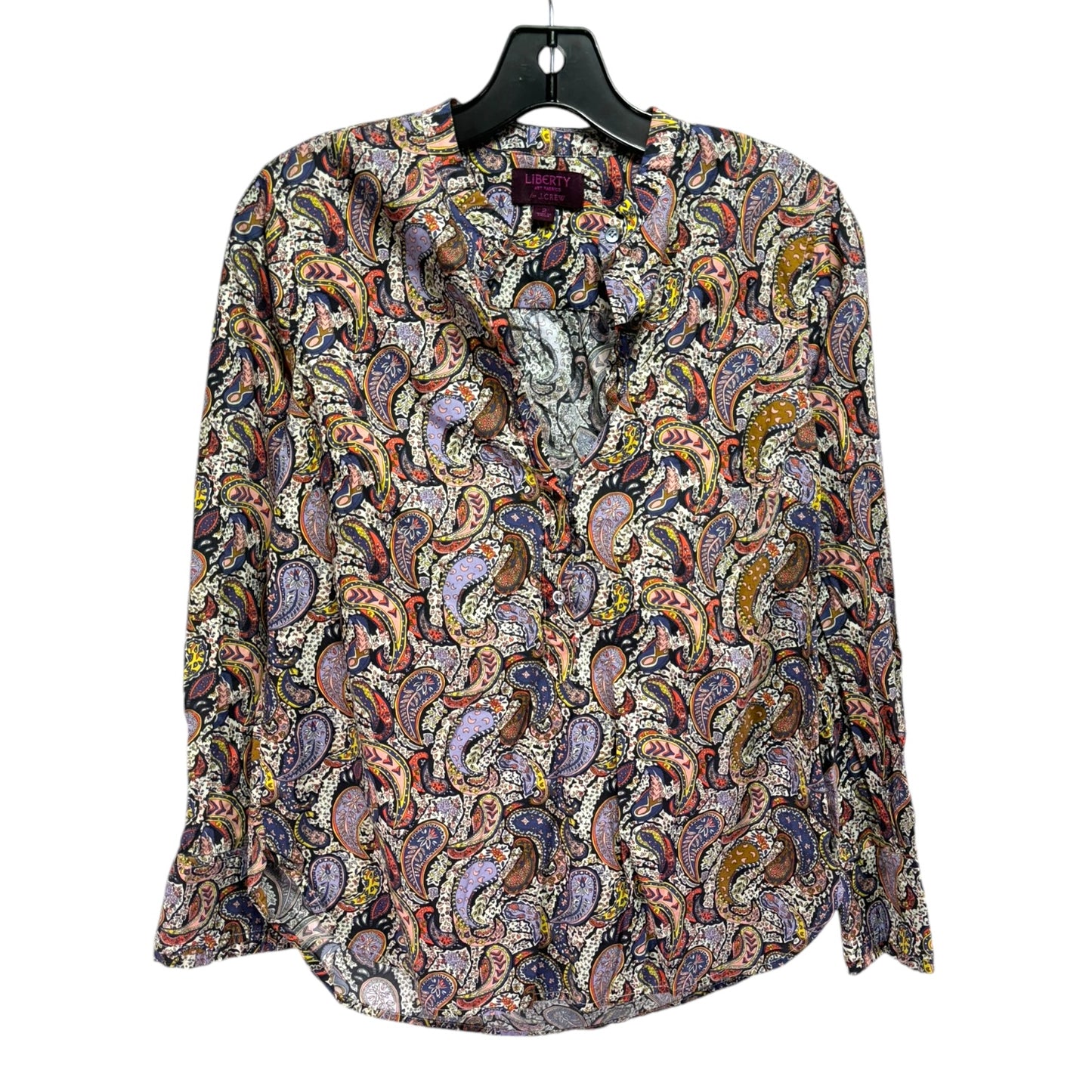 Top Long Sleeve By J. Crew In Paisley Print, Size: 2