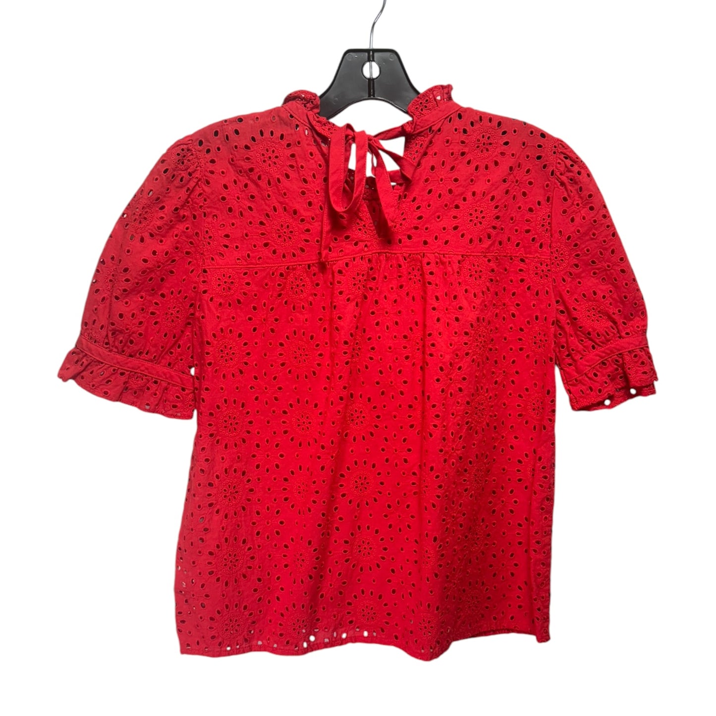 Eyelet Top Short Sleeve By Madewell In Red, Size: S