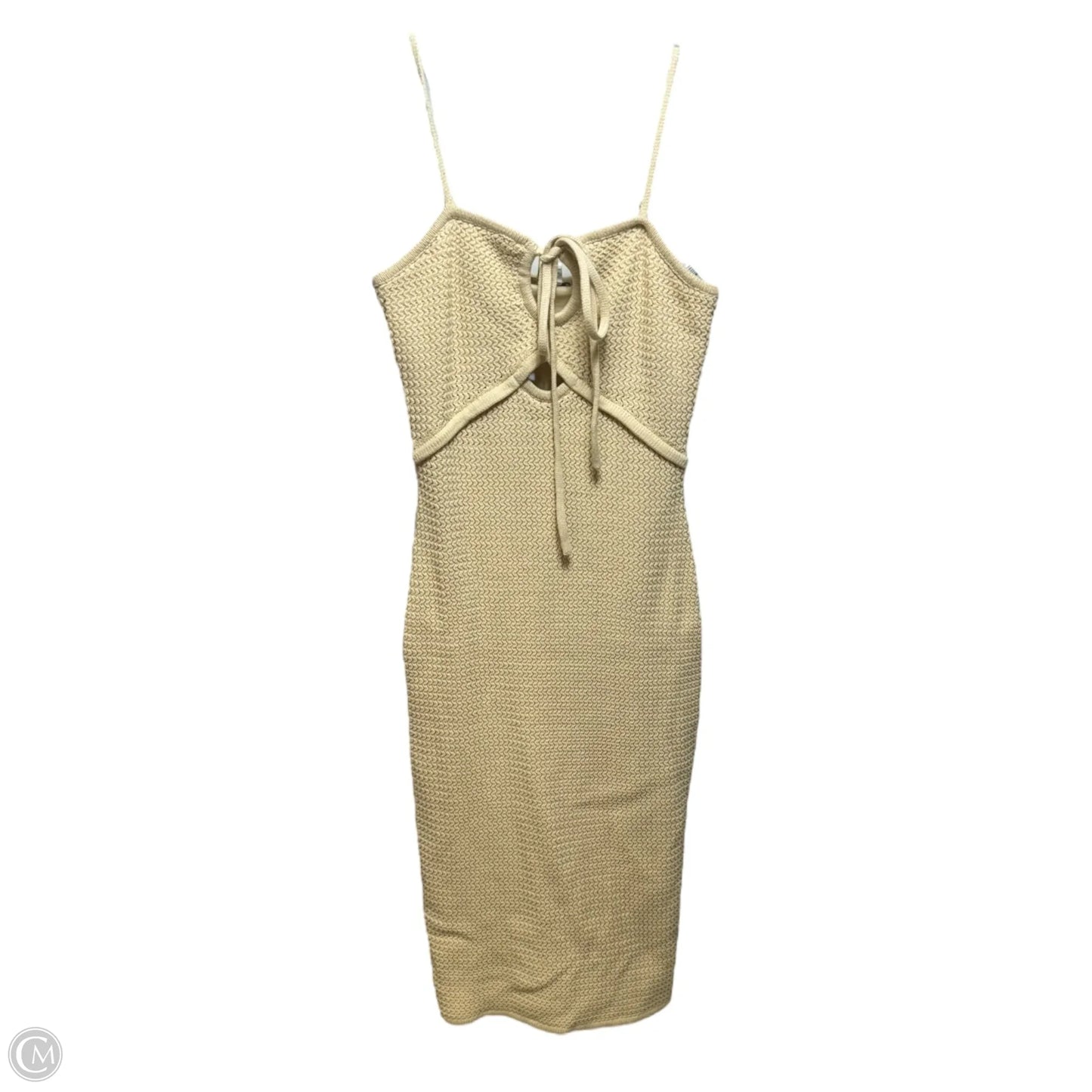 Knit Bodycon Dress Casual Midi By House Of Harlow In Cream, Size: S