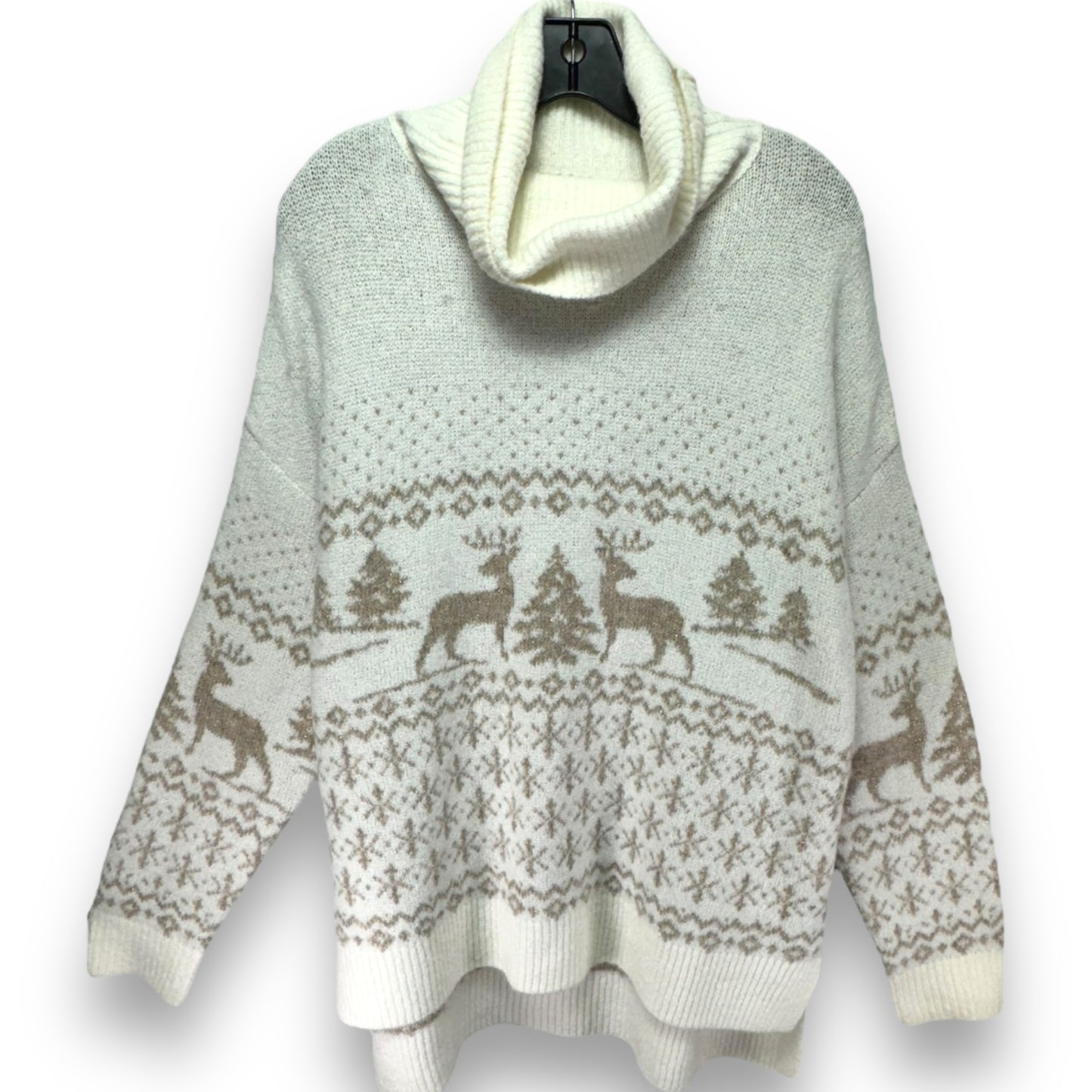 Sweater By Cupcakes And Cashmere In Gold & White, Size: Xl