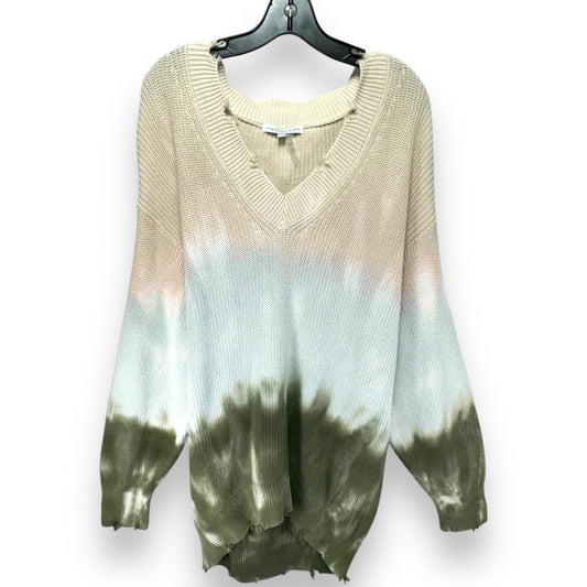 Run Away Distressed Oversized Sweater By Young Fabulous & Broke In Tie Dye, Size: M