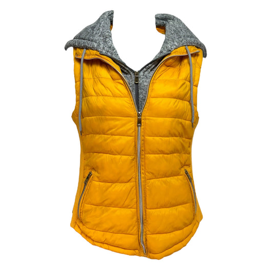 Vest Puffer & Quilted By Special One In Grey & Yellow, Size: L