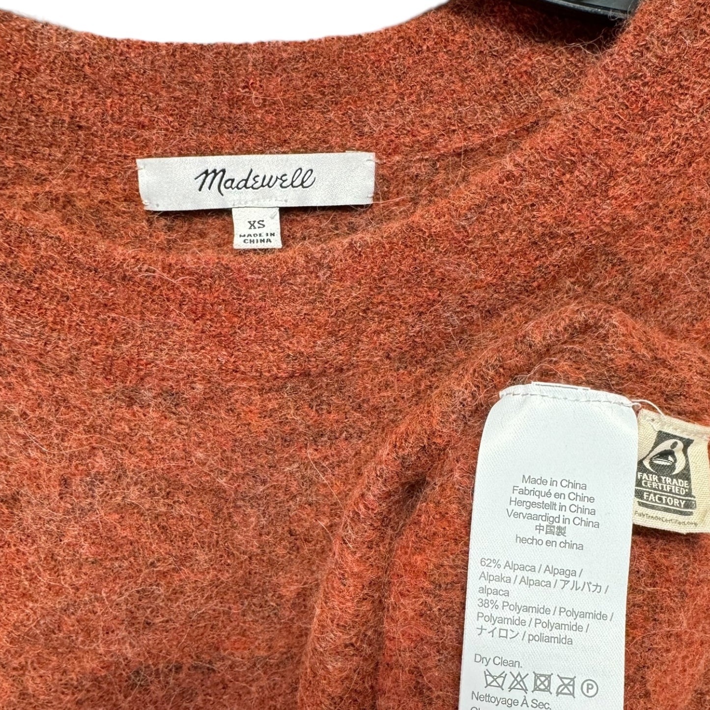 Sweater By Madewell In Orange, Size: Xs