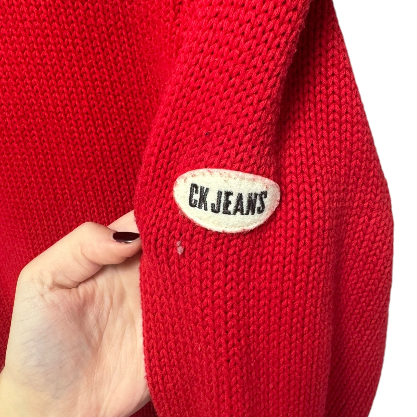 Sweater By Calvin Klein In Red, Size: M