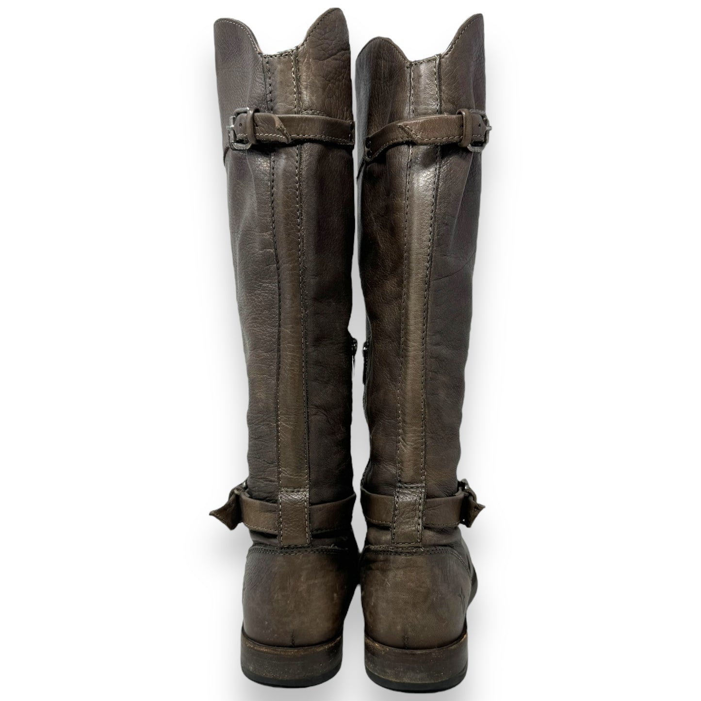 Phillip Tall Riding Boots Designer By Frye In Brown, Size: 8