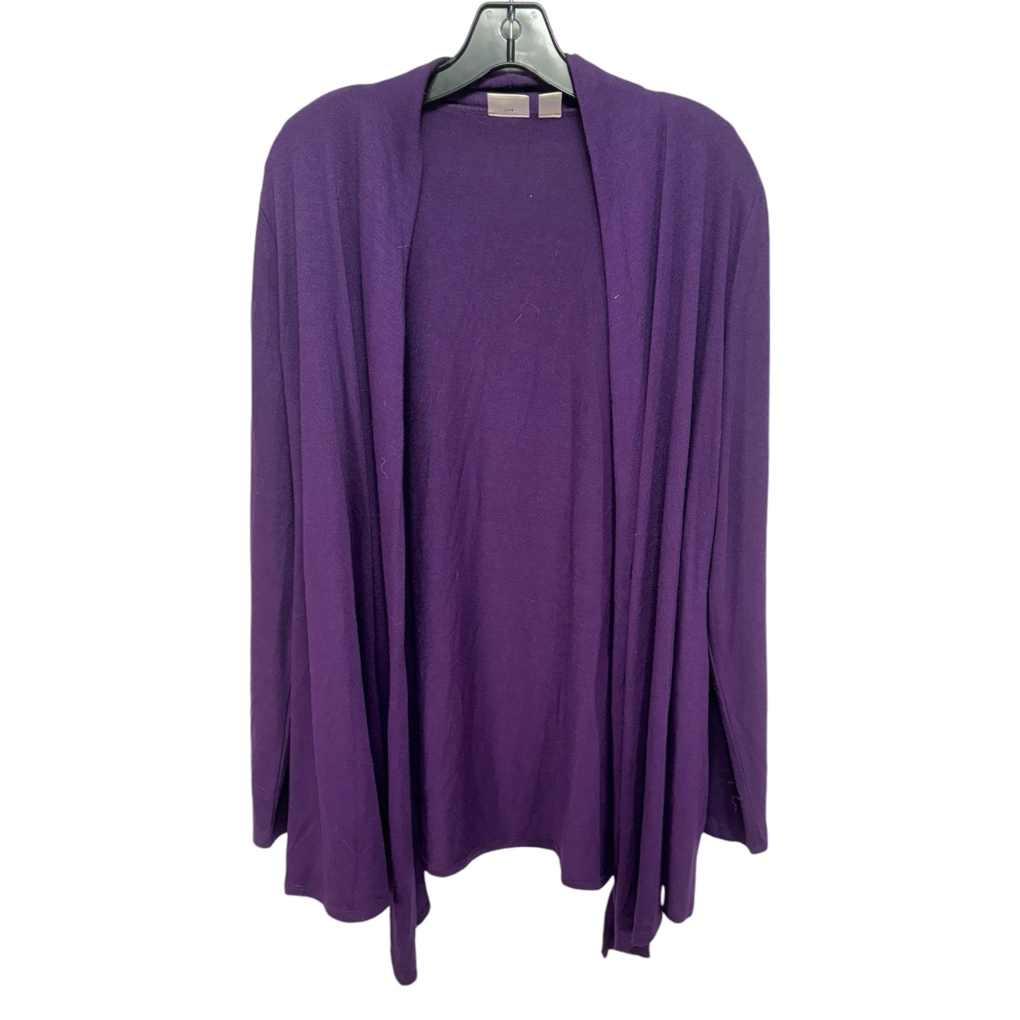 Sweater Cardigan By Cato In Purple, Size: Xl