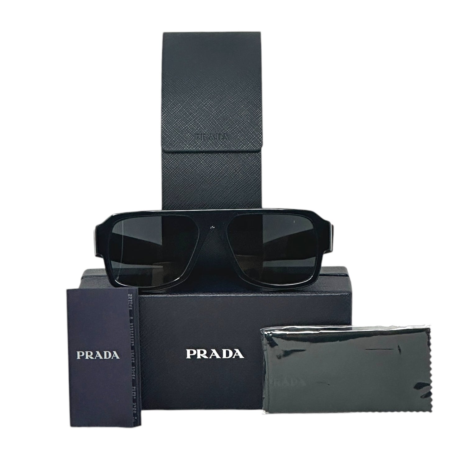 Symbole Evolution Pilot Sunglasses Luxury Designer By Prada, Size: Medium