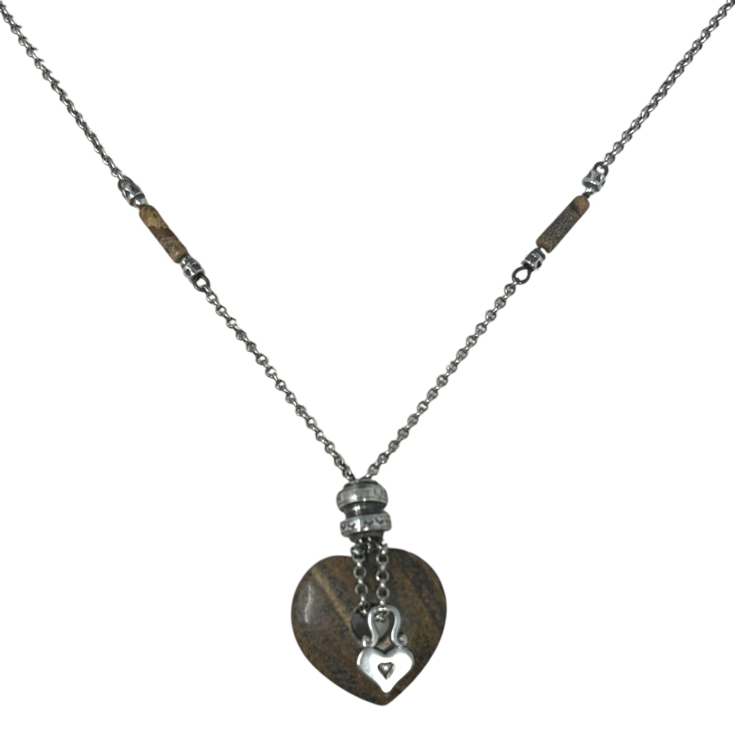 Listen To Your Heart Long Pendant Necklace By Brighton, Size: 0