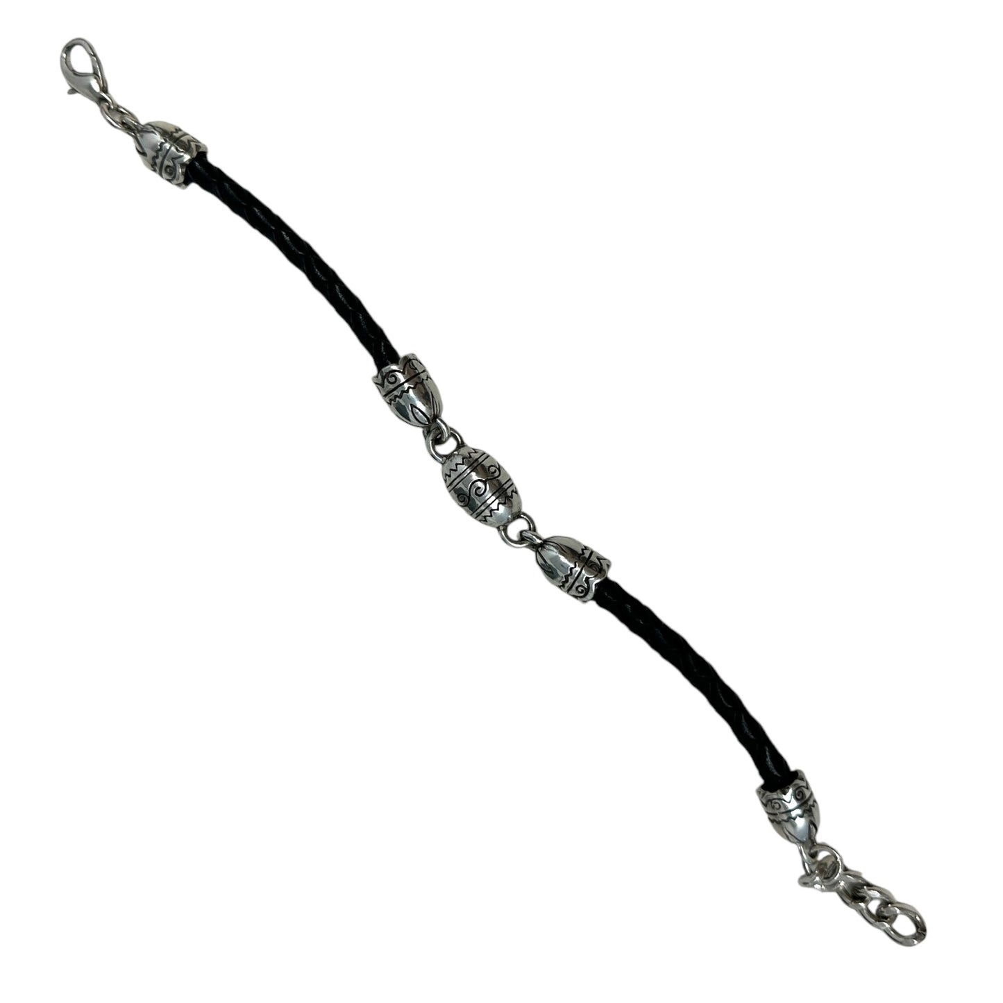 Braided Leather Charm Bracelet By Brighton, Size: 0