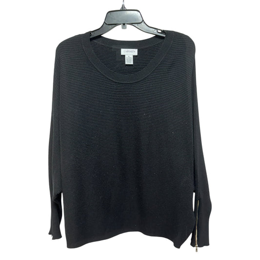 Sweater By Carmen By Carmen Marc Valvo In Black, Size: Xl