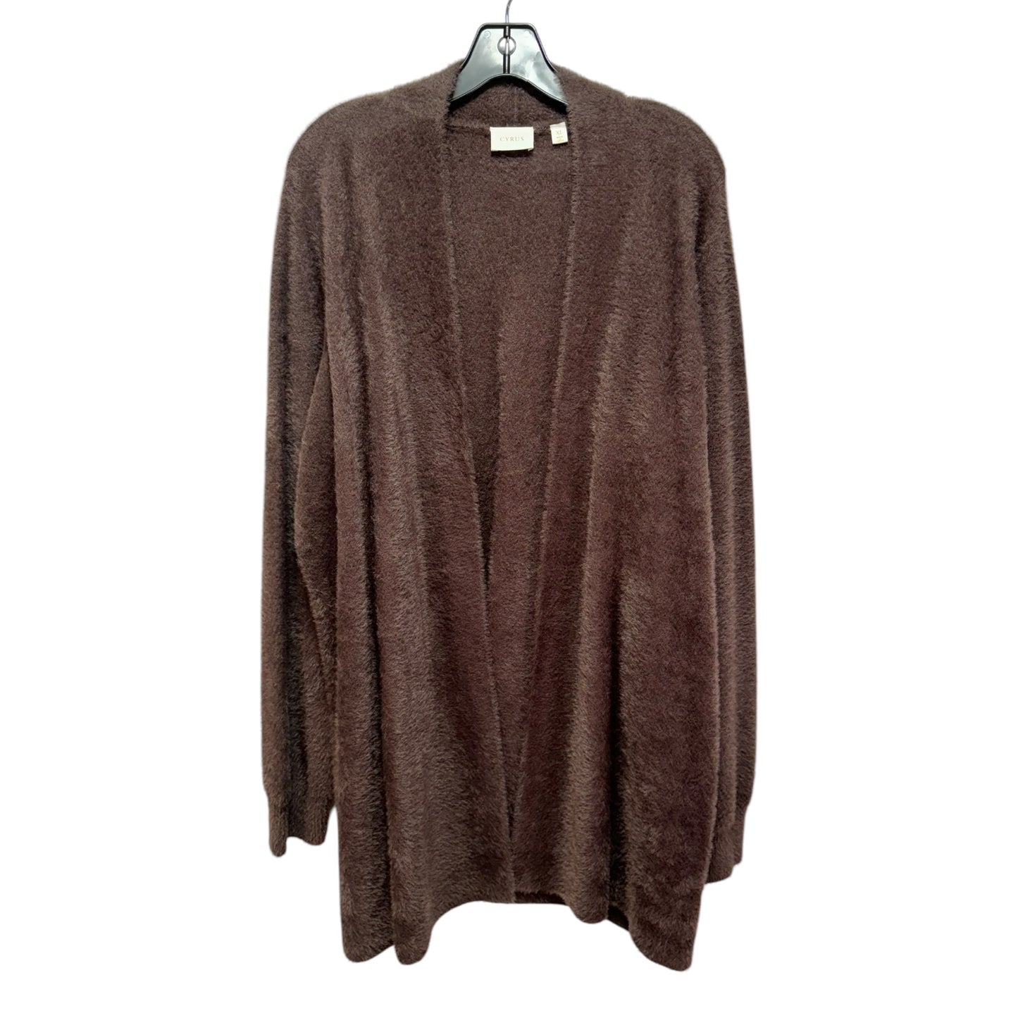 Sweater Cardigan By Cyrus Knits In Brown, Size: Xl