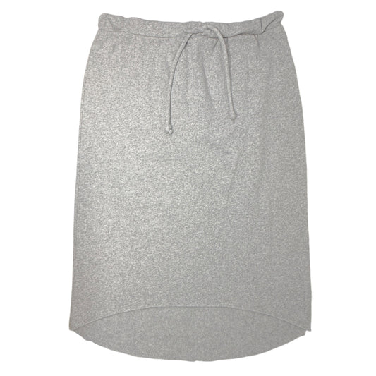 Cotton Fleece Hi-Lo Midi Skirt By Chaser In Grey, Size: L