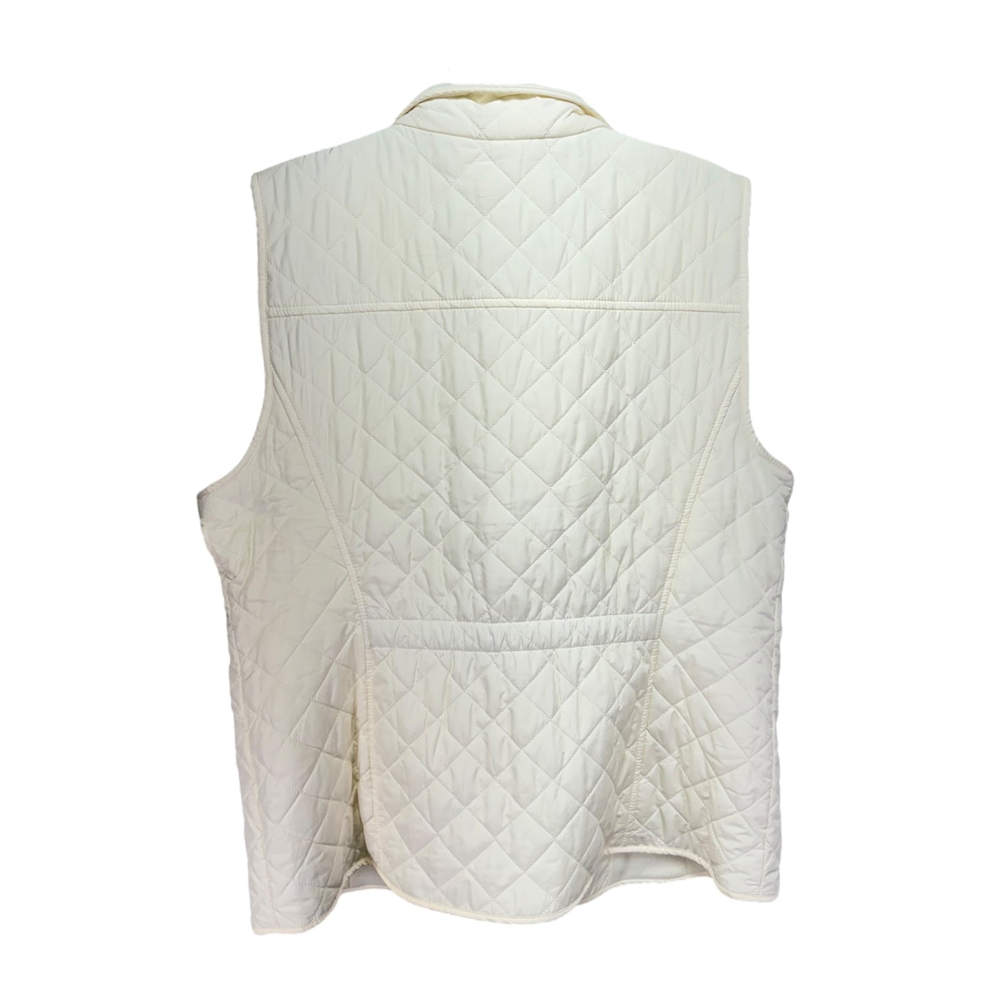 Diamond Quilted Vest By Talbots In Cream, Size: L