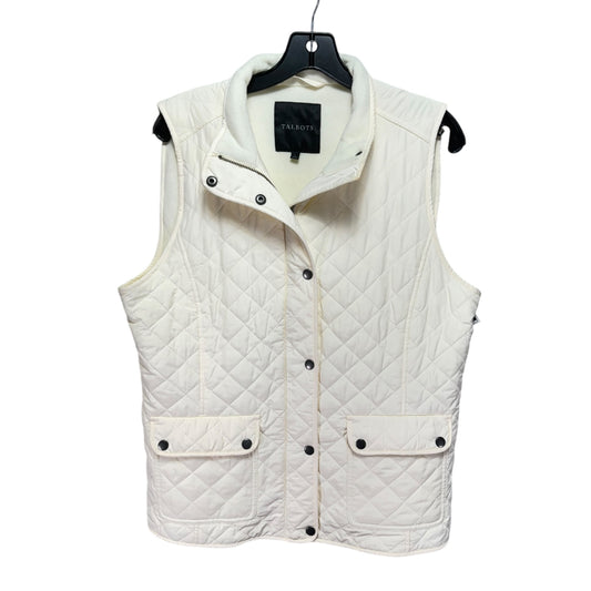 Diamond Quilted Vest By Talbots In Cream, Size: L