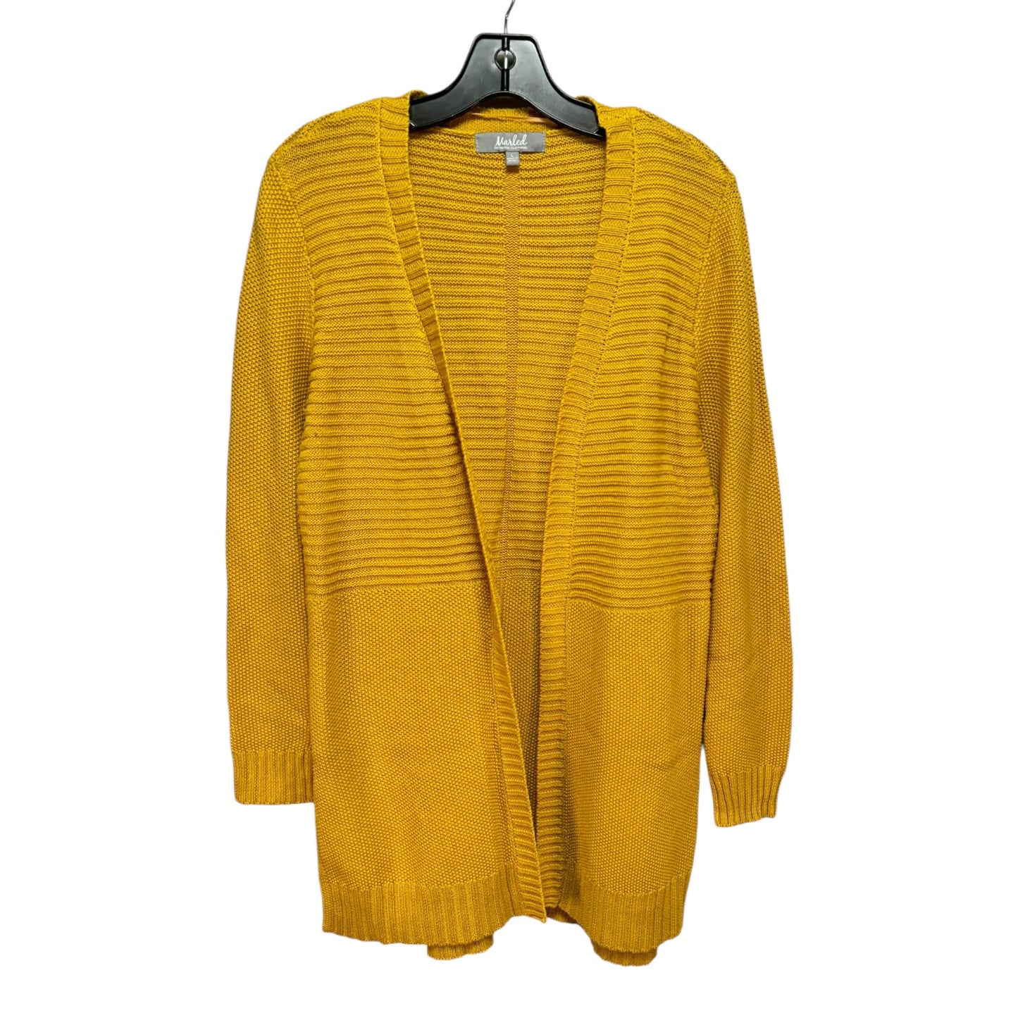 Sweater Cardigan By Marled In Yellow, Size: L